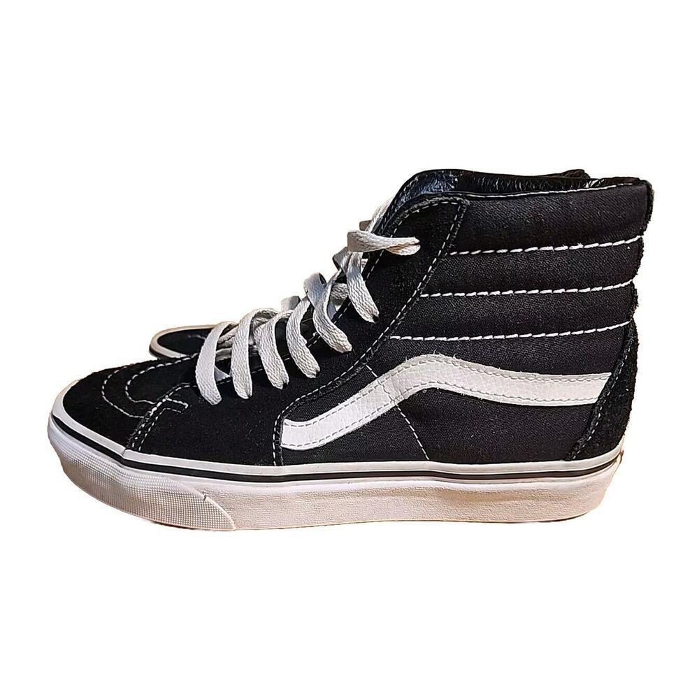 Vans SK8-Hi TC6D Black Suede High Top Lace Up Skateboard Mens Size 6, Womens 7.5